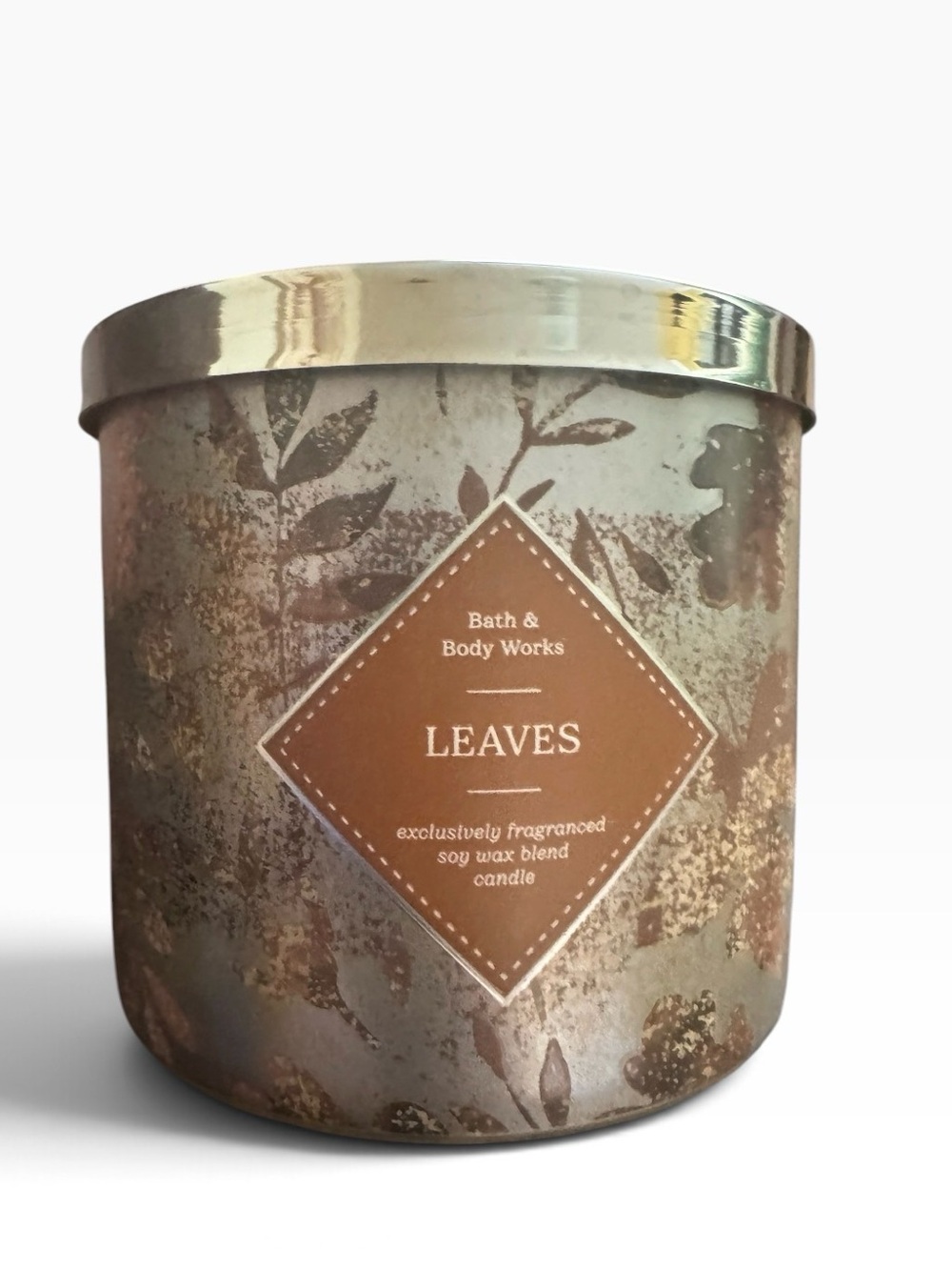 Bath & Body Works Leaves Candle - Brown and Gold